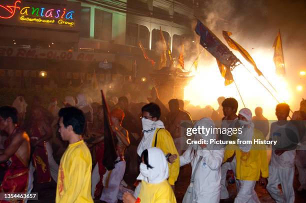 The Vegetarian Festival is a religious festival annually held on the island of Phuket in southern Thailand. It attracts crowds of spectators because...