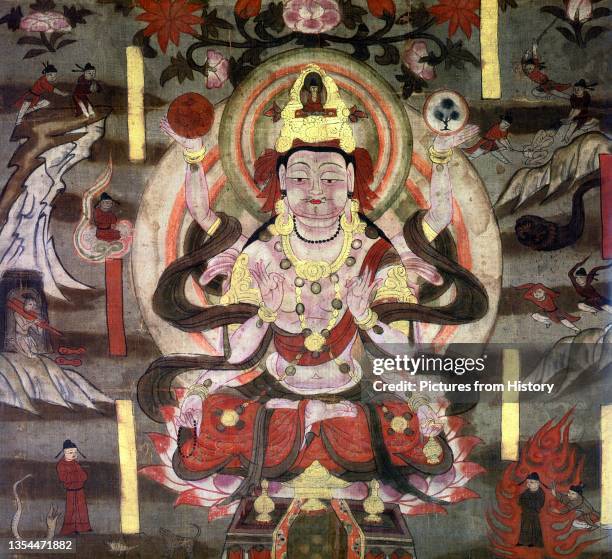 Image of Avalokitesvara from the Mogao Caves, Dunhuang. Collected by Sir Marc Aurel Stein, c. 1902. Avalokite_vara is a bodhisattva who embodies the...