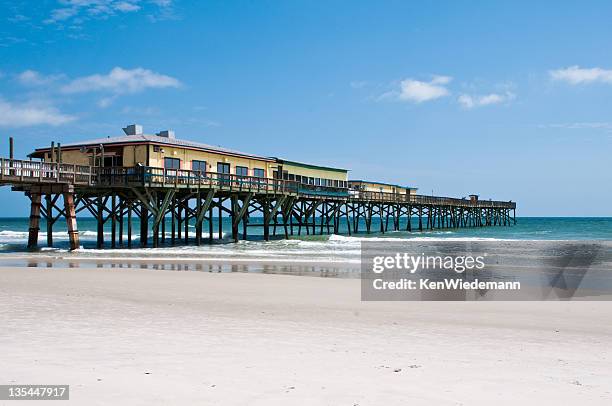 sunglow pier, daytona beach, florida - pier stock pictures, royalty-free photos & images