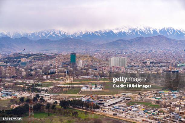 Secretary of State Mike Pompeo travels to the U.S. Embassy in Kabul, Afghanistan via helicopter on March 23 aerial view of Kabul Afghanistan.