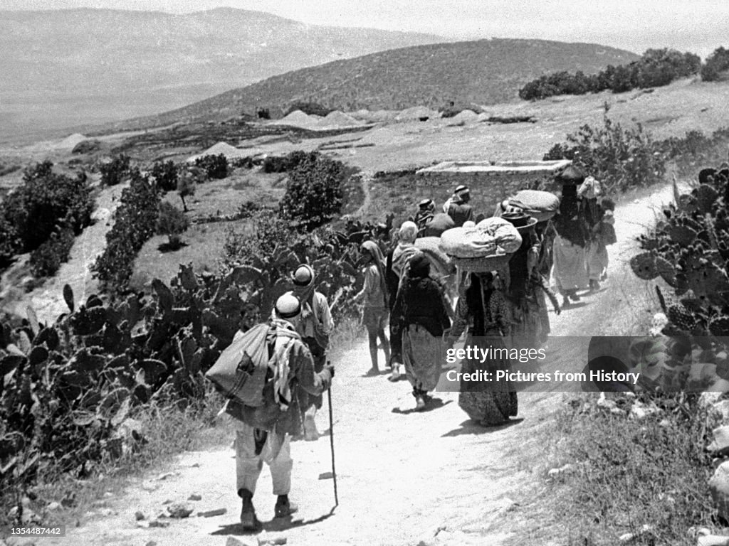 Israel / Palestine: Palestinian women and children driven from their homes by Israeli forces, 1948