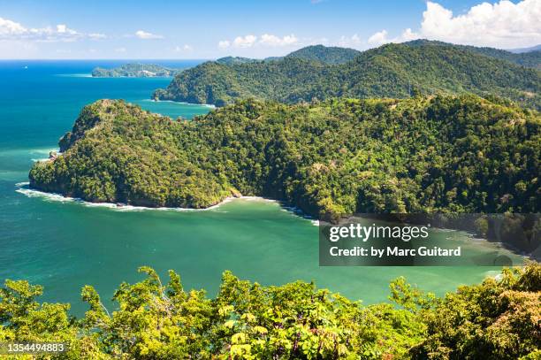 beautiful day along the caribbean sea, maracas bay, trinidad, trinidad & tobago - trinité et tobago photos et images de collection