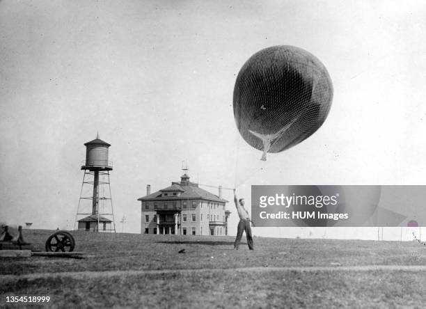 Weather Bureau. Weather balloon ca. Between 1909 and 1920.