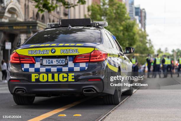 melbourne protest - police australia stock pictures, royalty-free photos & images