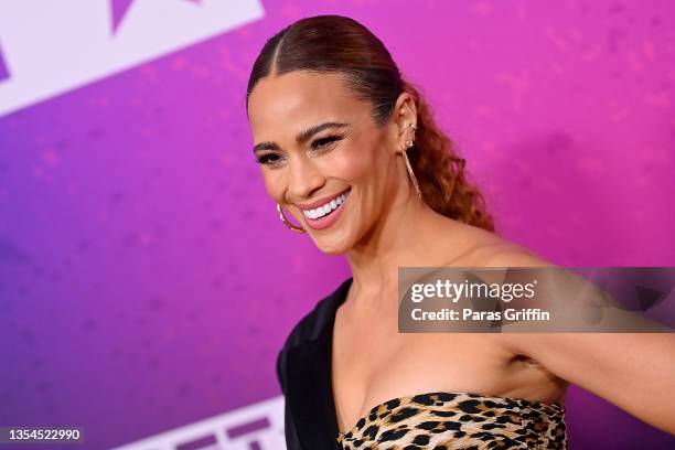 Paula Patton attends The “2021 Soul Train Awards” Presented By BET at The Apollo Theater on November 20, 2021 in New York City.