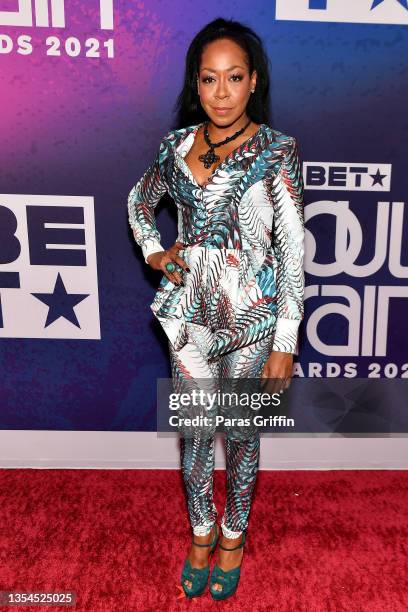 Tichina Arnold attends The “2021 Soul Train Awards” Presented By BET at World Famous Apollo on November 20, 2021 in New York City.