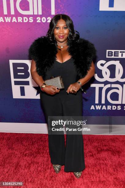 Bevy Smith attends The “2021 Soul Train Awards” Presented By BET at World Famous Apollo on November 20, 2021 in New York City.