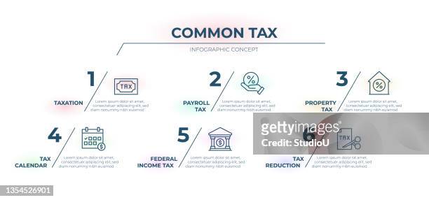 infografik-vorlage für allgemeine steuerzeitleisten - 1040 tax form stock-grafiken, -clipart, -cartoons und -symbole