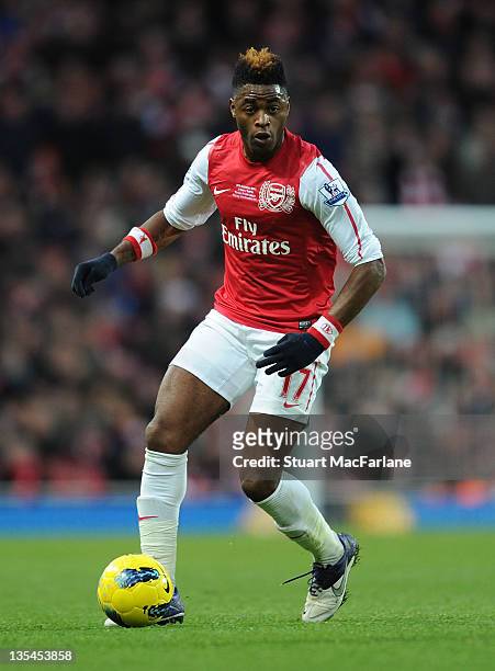 Alex Song of Arsenal during the Barclays Premier League match between Arsenal and Everton at Emirates Stadium on December 10, 2011 in London, England.