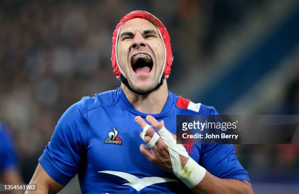 Gabin Villiere of France during the Autumn Nations Series rugby match between France and New Zealand at Stade de France on November 20, 2021 in...
