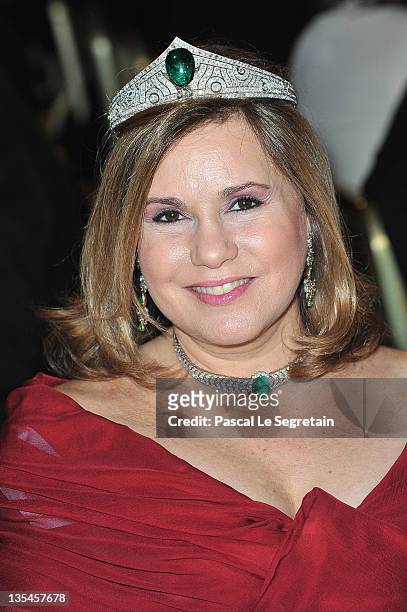 Grand Duchess Maria Teresa of Luxembourg attends the Nobel Banquet at the City Hall on December 10, 2011 in Stockholm, Sweden.