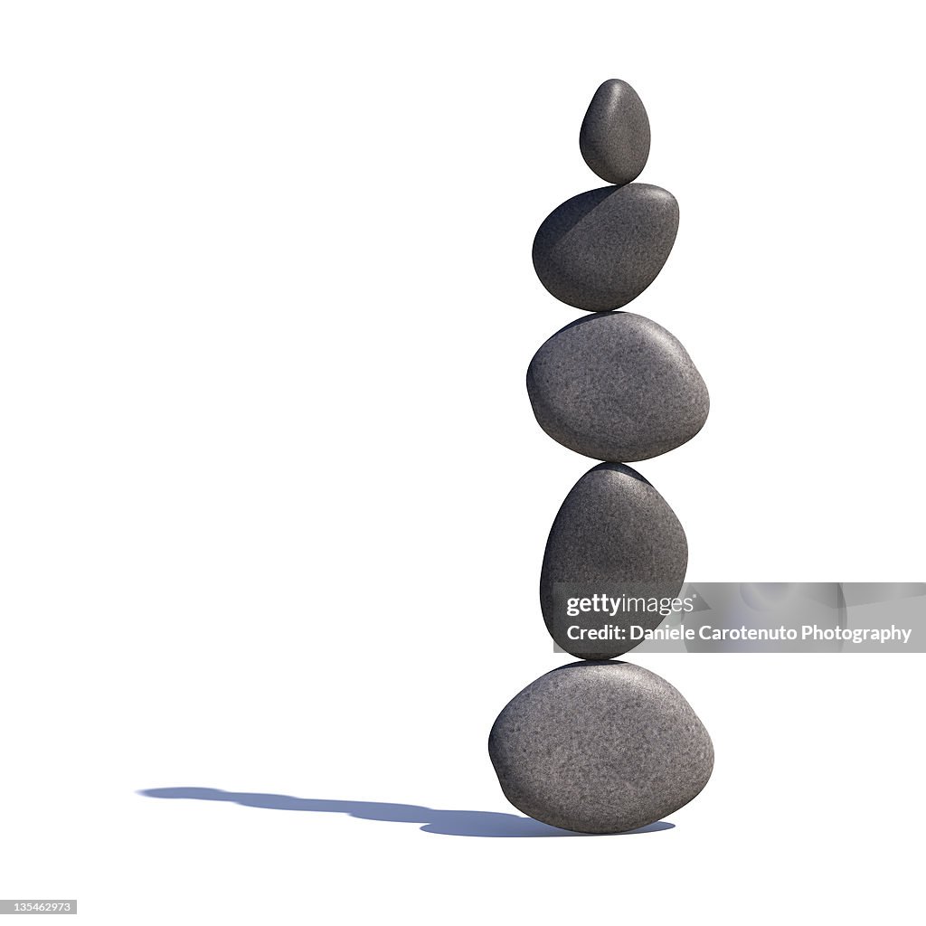 Five stones balancing