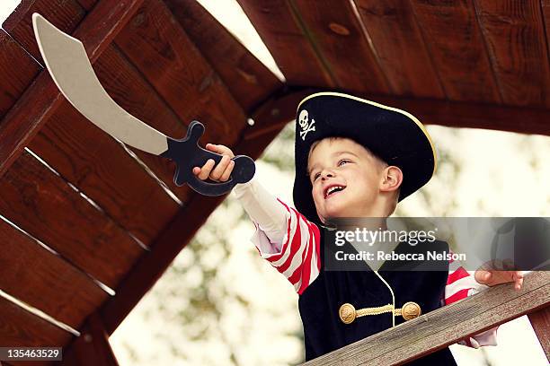 four year old boy dressed in pirate - pirate kids ストックフォトと画像