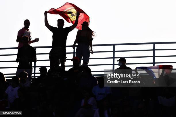 Ferrari fan shows their support before the F1 Grand Prix of Qatar at Losail International Circuit on November 21, 2021 in Doha, Qatar.