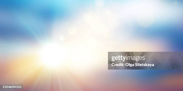 defocused sunrise or sunset - sunlight sky stock pictures, royalty-free photos & images