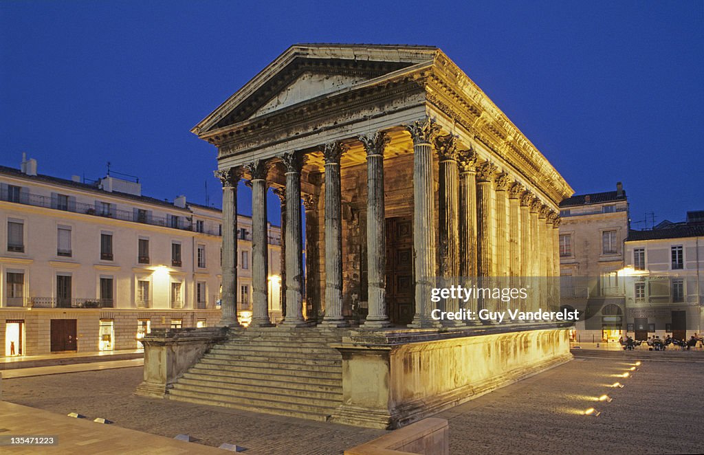 Roman temple in Nimes,France.