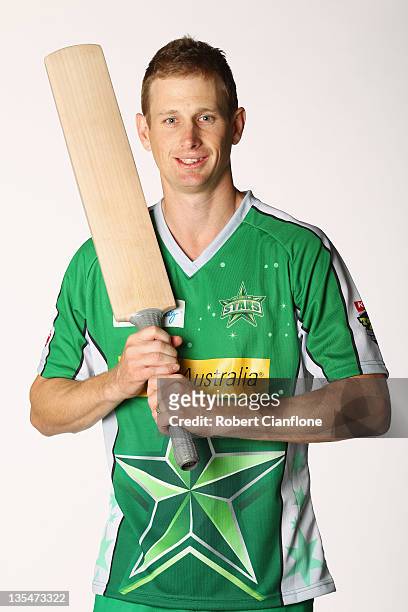 Adam Voges of the Melbourne Stars poses during a Melbourne Stars headshots session at the Melbourne Cricket Ground on December 11, 2011 in Melbourne,...