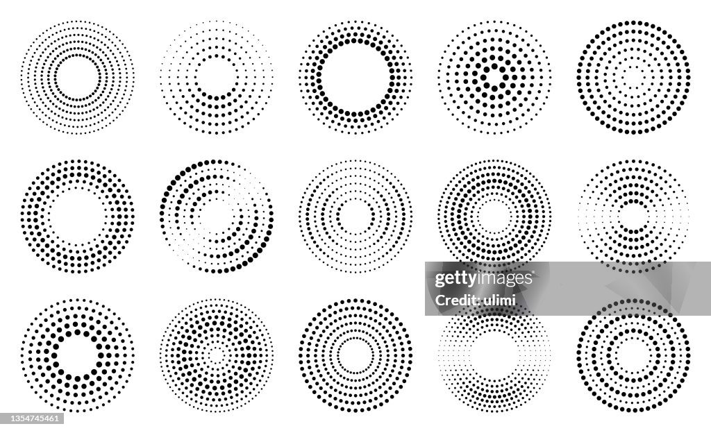 Elementos de design de círculo
