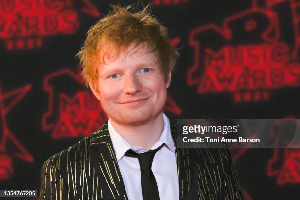 Ed Sheeran attends the 22nd NRJ Music Awards on November 20, 2021 in Cannes, France.
