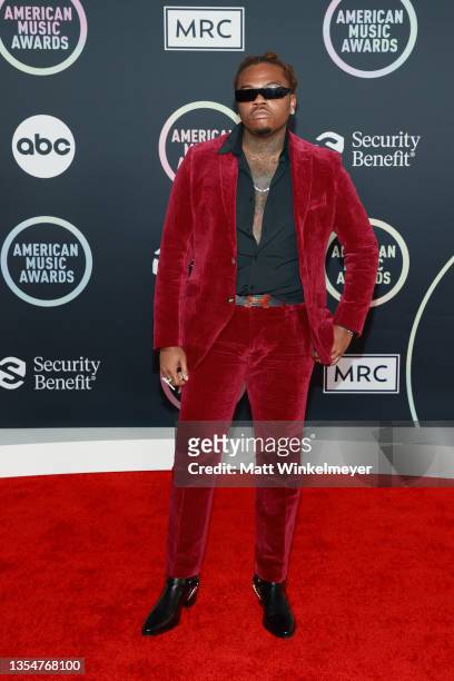 Gunna attends the 2021 American Music Awards at Microsoft Theater on November 21, 2021 in Los Angeles, California.