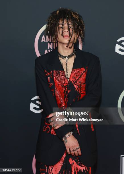 Iann Dior attends the 2021 American Music Awards at Microsoft Theater on November 21, 2021 in Los Angeles, California.