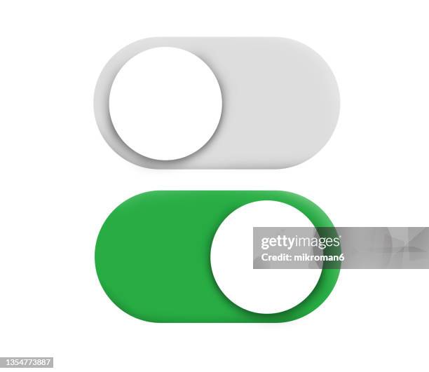 illustration of switch buttons - an oder ausschalten stock-fotos und bilder