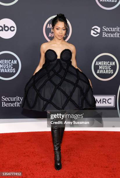 Liza Koshy attends the 2021 American Music Awards at Microsoft Theater on November 21, 2021 in Los Angeles, California.