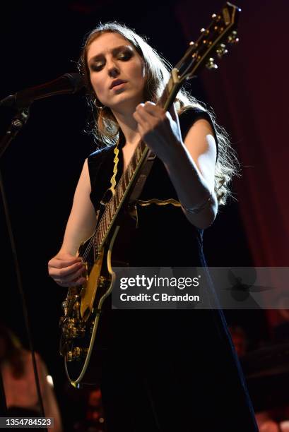 Birdy performs on stage at the O2 Forum Kentish Town on November 21, 2021 in London, England.