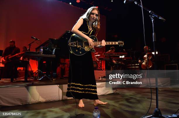 Birdy performs on stage at the O2 Forum Kentish Town on November 21, 2021 in London, England.