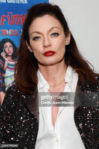 Michelle Gomez attends Comedy Central's "A Clusterfunke Christmas" New York premiere at the Crosby Hotel on November 21, 2021 in New York City.