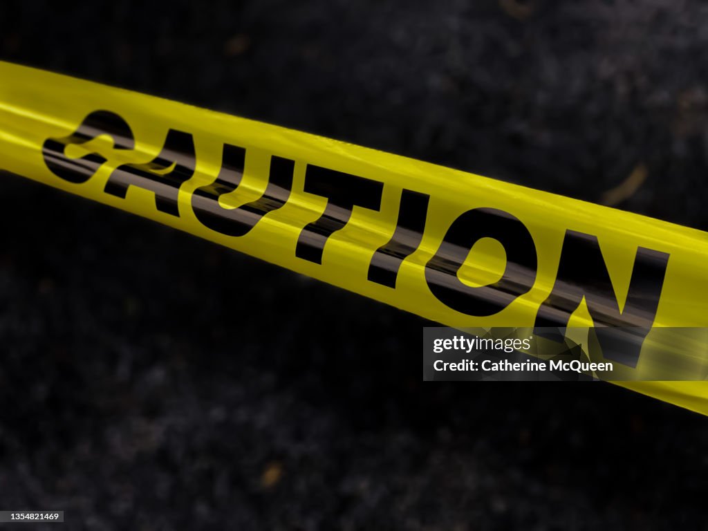 Standard yellow caution tape