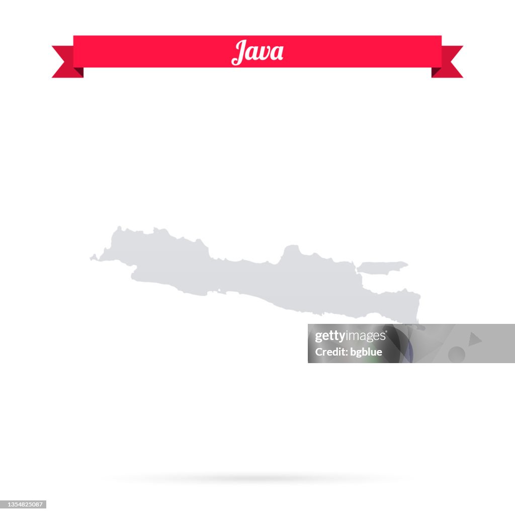 Java Map On White Background With Red Banner High-Res Vector Graphic ...