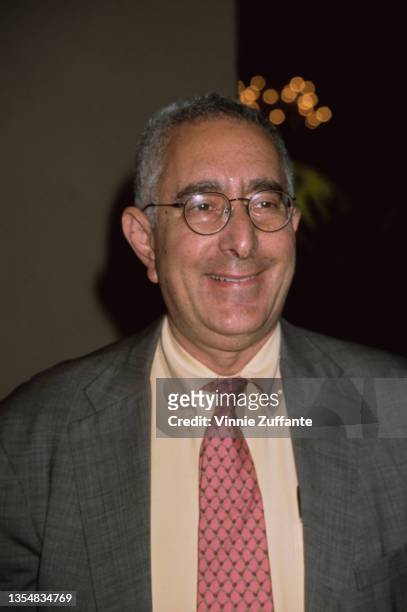 American actor and comedian Ben Stein, wearing a pink patterned tie with a yellow shirt and a grey blazer, attends the 16th Television Critics...