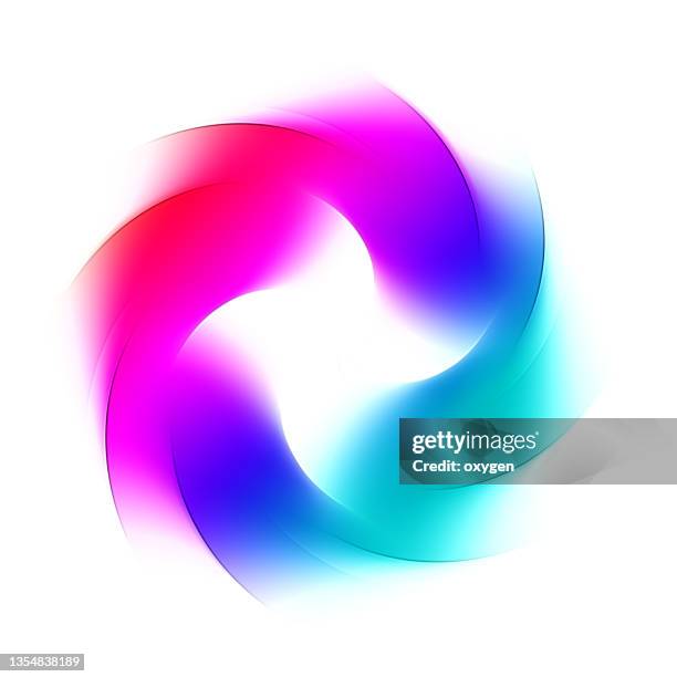 vibrant swirl spiral abstract motion speed blured  blue pink purple on white background - morphing bildbanksfoton och bilder