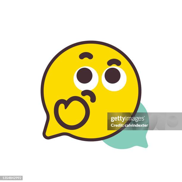 stockillustraties, clipart, cartoons en iconen met emoticon on speech bubble - kawaii