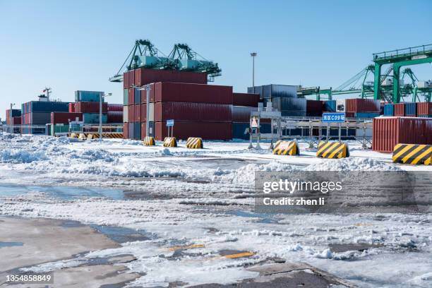 Snowing Container Port Empty Driveway Snow Photos and Premium High Res Pictures - Getty Images
