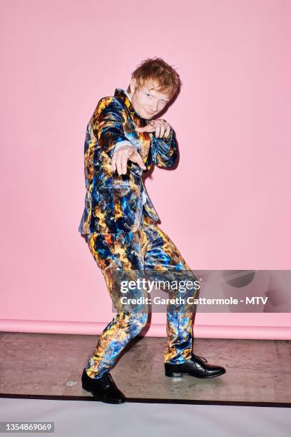 Ed Sheeran poses during a portrait session at the MTV EMAs 2021 at the Papp Laszlo Budapest Sports Arena on November 14, 2021 in Budapest, Hungary.