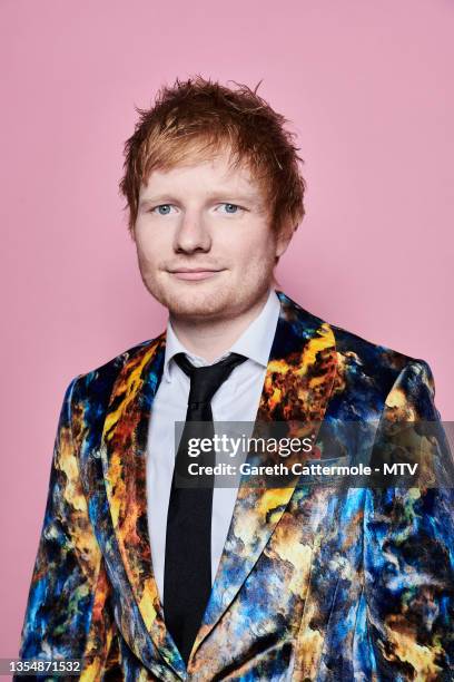 Ed Sheeran poses during a portrait session at the MTV EMAs 2021 at the Papp Laszlo Budapest Sports Arena on November 14, 2021 in Budapest, Hungary.