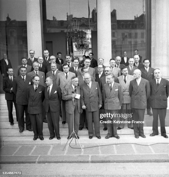 La présentation du nouveau gouvernement d'Henri Queuille, le 2 juillet 1950.