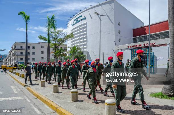 Fermin Toro High School in Caracas Venezuelans vote on Sunday, November 21, in state and municipal elections, where 23 governors and 335 mayors will...