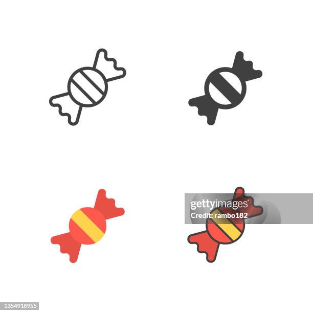 ilustrações de stock, clip art, desenhos animados e ícones de candy line, solid, flat and colour vector icon. editable stroke. pixel perfect. for mobile and web. - doces