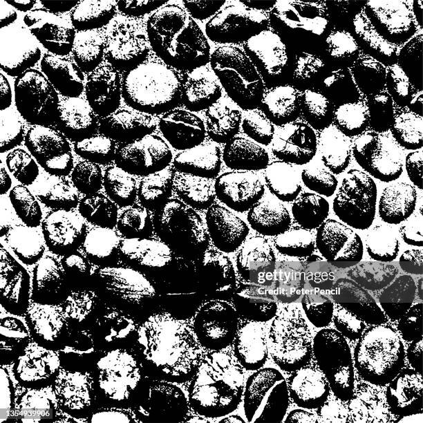 granite stones. grunge texture. black dusty scratchy pattern. abstract grainy background. vector design artwork. textured effect. crack. - granite rock 幅插畫檔、美工圖案、卡通及圖標