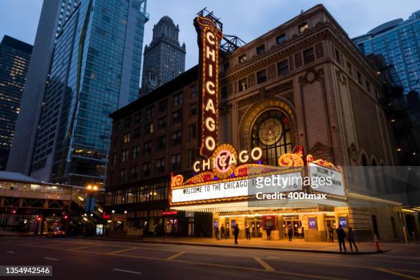 chicago - chicago theater bildbanksfoton och bilder