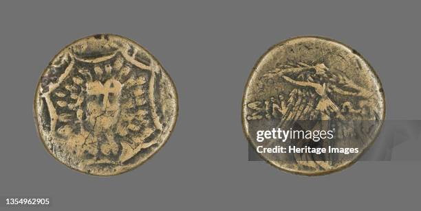 Coin Depicting a Gorgoneion, 120-63 BCE. Artist Unknown.