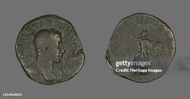 Coin Portraying Emperor Severus Alexander, 235. Artist Unknown.