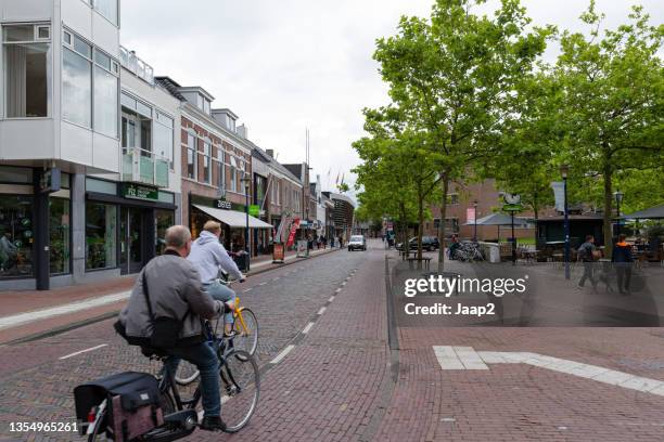 citylife in the downtown district of assen - drenthe stock pictures, royalty-free photos & images