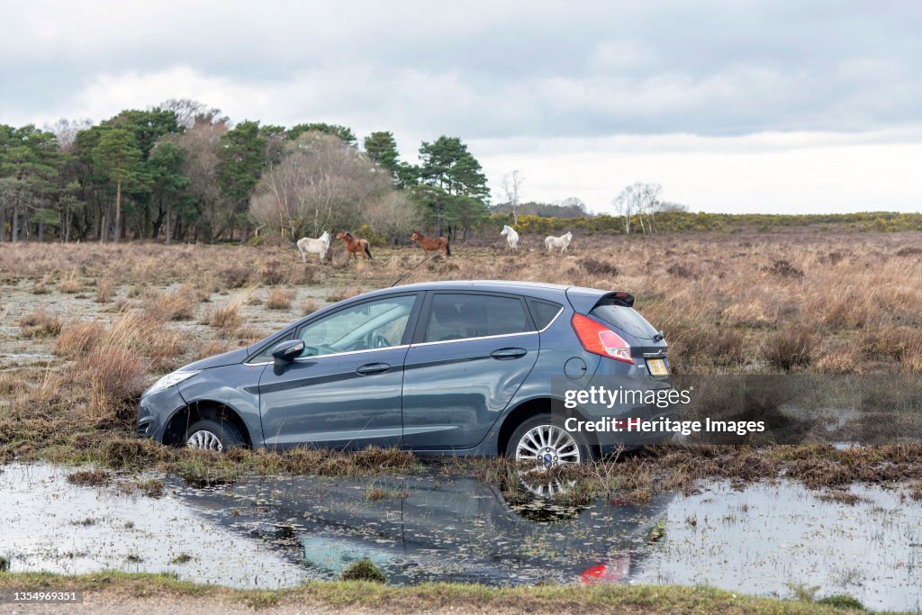 Ford Fiesta Accident In New Forest