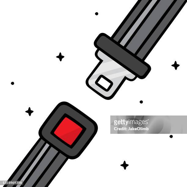 illustrazioni stock, clip art, cartoni animati e icone di tendenza di cintura di sicurezza doodle 6 - seat belt