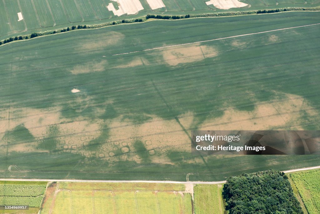 Iron Age Square Barrow Cemetery Crop Mark On Haisthorpe Moor