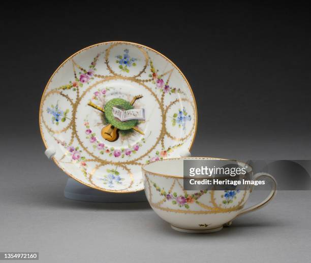 Cup and Saucer, Nyon, circa 1780. Artist Nyon Porcelain Factory.